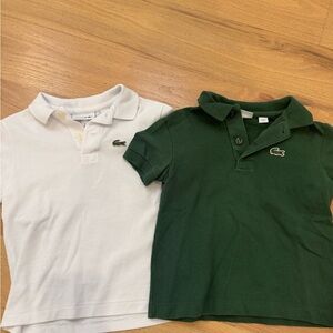 Lacoste Kids Polo Shirt Duo - White and Green
